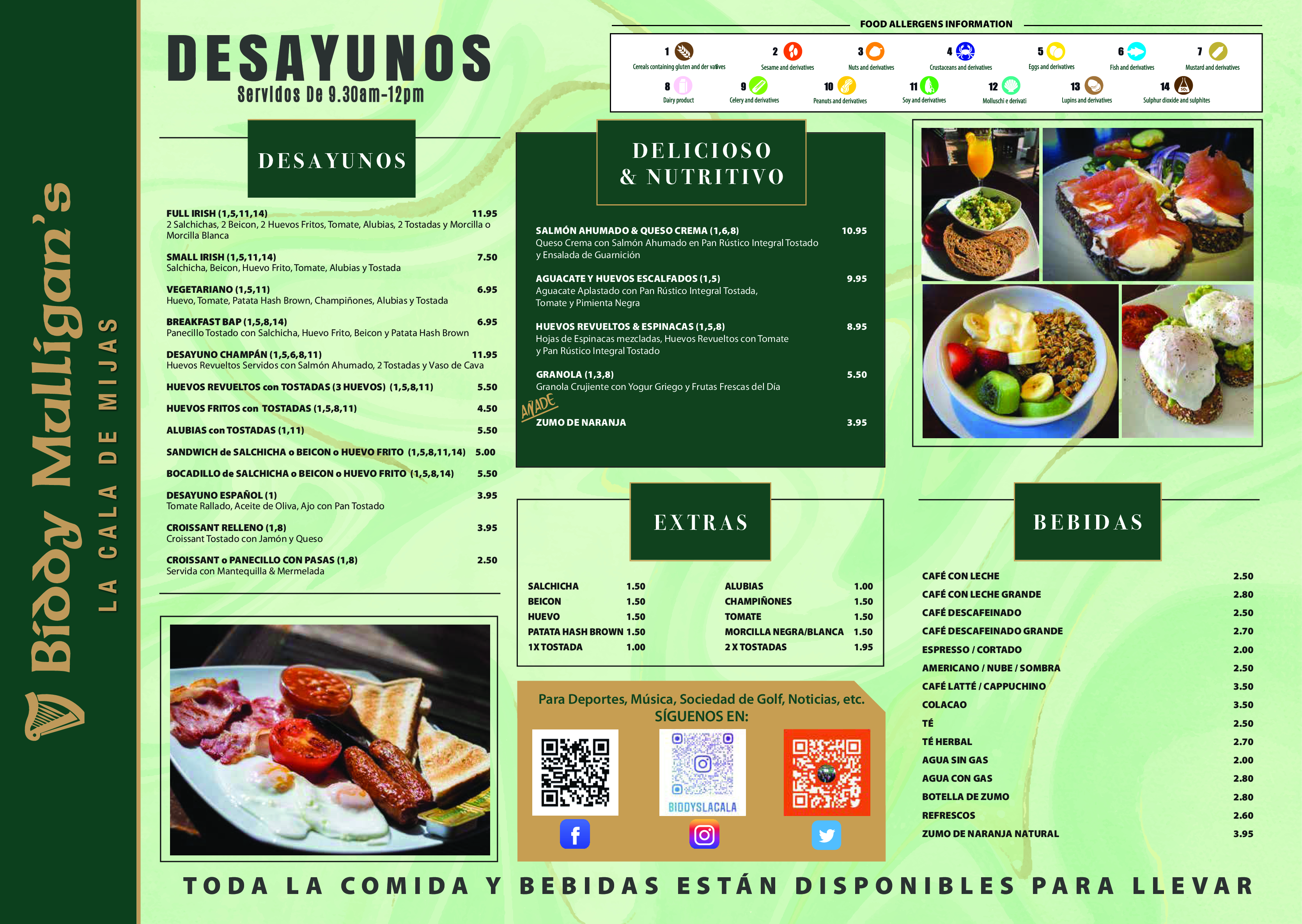 Breakfast menu page 2