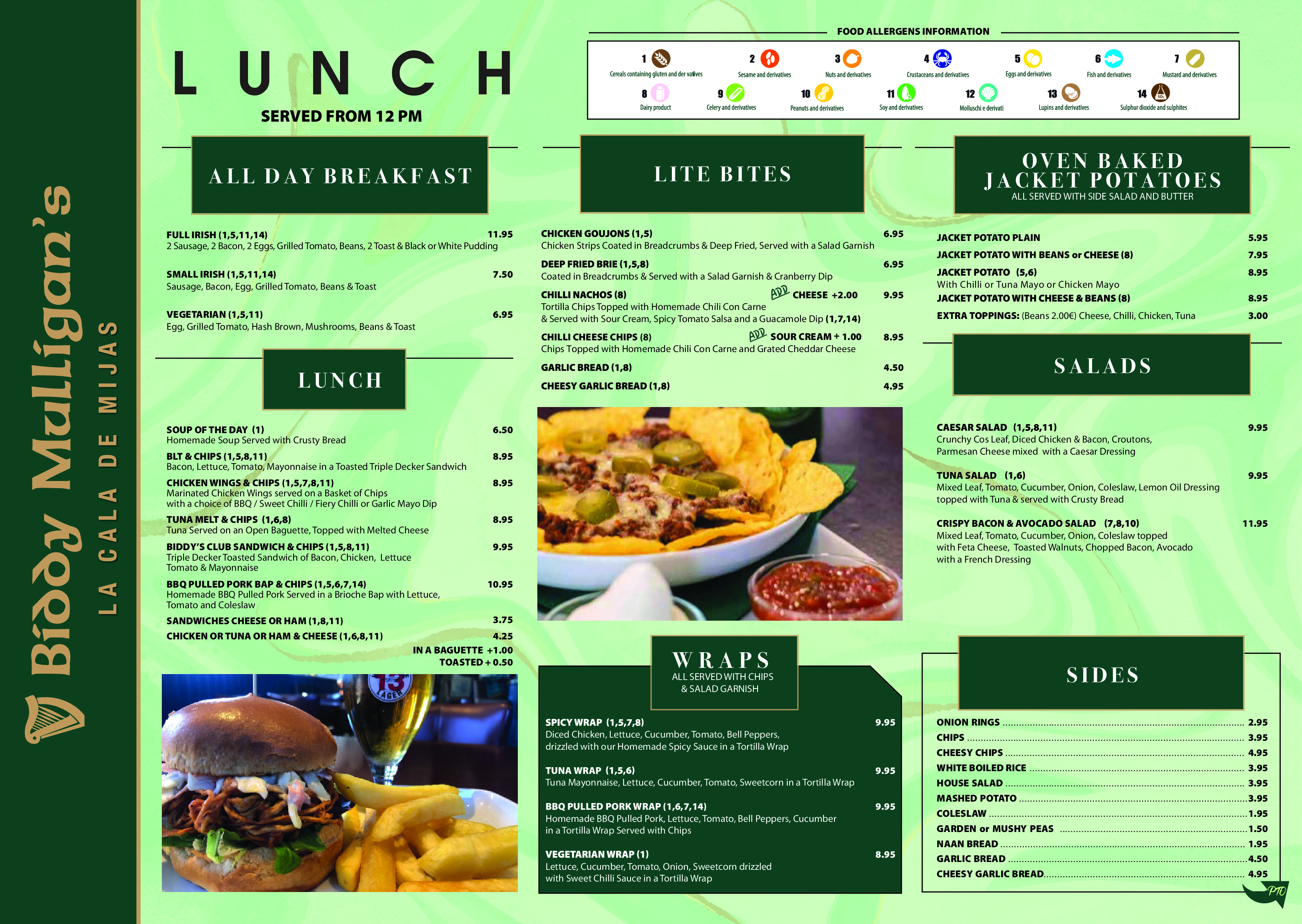 Lunch menu page 1