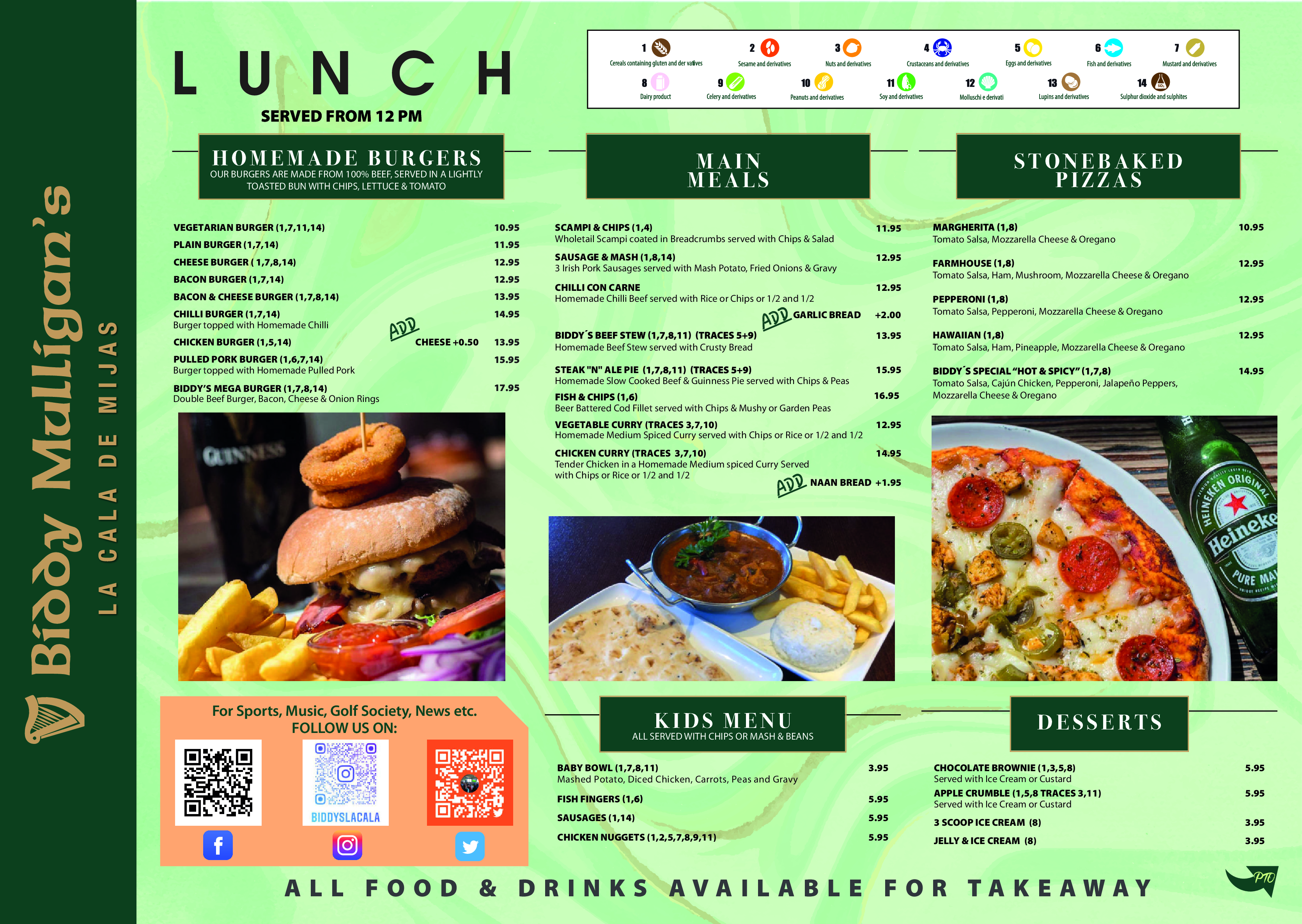 Lunch menu page 2